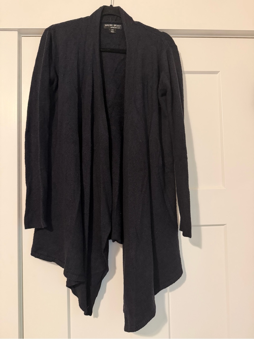 Barefoot Dreams Black Waterfall Open Cardigan